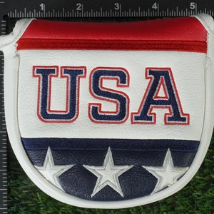 CMC DESIGN USA MALLET PUTTER HEADCOVER MAGNETIC LIMITED EDITION RED/WHITE/BLUE