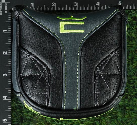 COBRA KING MALLET PUTTER HEADCOVER VINTAGE BLACK / GREEN ~ LOOK!!
