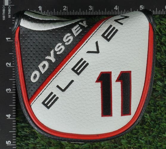 ODYSSEY ELEVEN MALLET PUTTER HEADCOVER MAGNETIC WHITE / BLACK / RED ~ LOOK!!