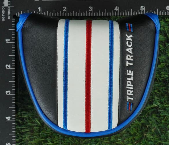 ODYSSEY TRIPLE TRACK MALLET PUTTER MAGNETIC HEADCOVER BLACK / BLUE / WHITE / RED