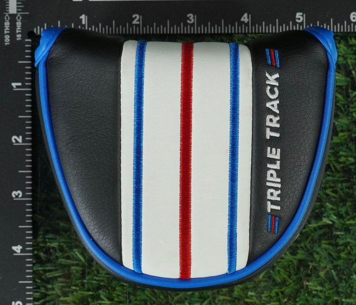 ODYSSEY TRIPLE TRACK MALLET PUTTER MAGNETIC HEADCOVER BLACK / BLUE / WHITE / RED