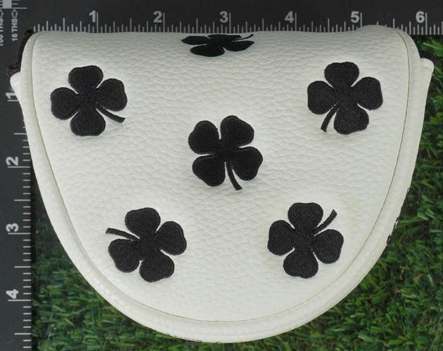 BLACK CLOVER LIVE LUCKY MALLET PUTTER HEADCOVER BLACK / WHITE ~ LOOK!!