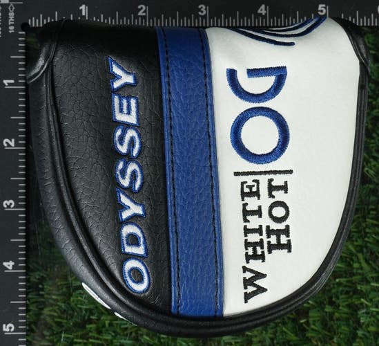 ODYSSEY WHITE HOT OG MALLET PUTTER HEADCOVER MAGNETIC BLACK / BLUE / WHITE