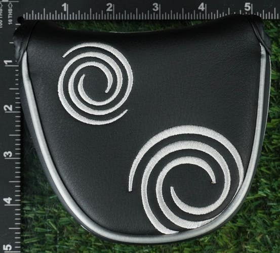 ODYSSEY MICROHINGE MALLET PUTTER HEADCOVER MAGNETIC BLACK / SILVER ~ LOOK!!