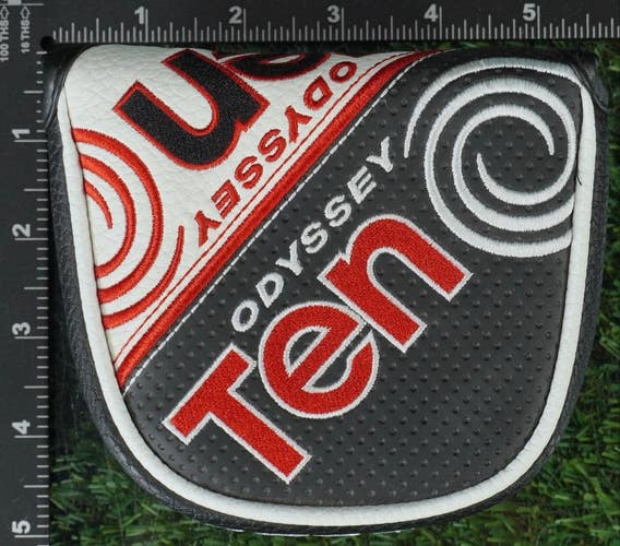ODYSSEY TEN MALLET PUTTER HEADCOVER MAGNETIC BLACK / RED / WHITE ~ LOOK!!
