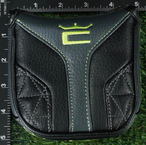COBRA KING MALLET PUTTER HEADCOVER VINTAGE BLACK / GREEN / WHITE ~ LOOK!!