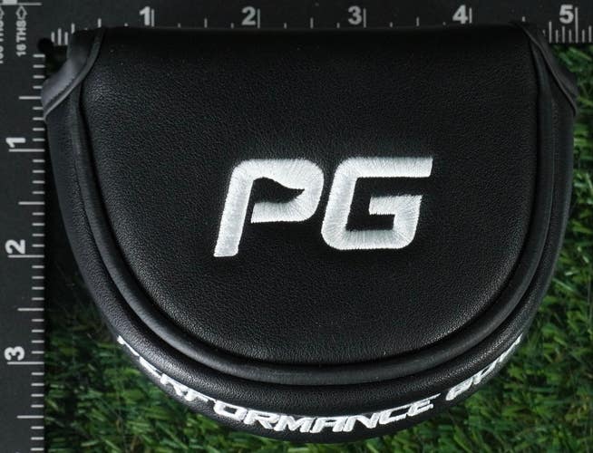 PERFORMANCE GOLF SQ MID MALLET PUTTER HEADCOVER BLACK / WHITE ~ LOOK!!