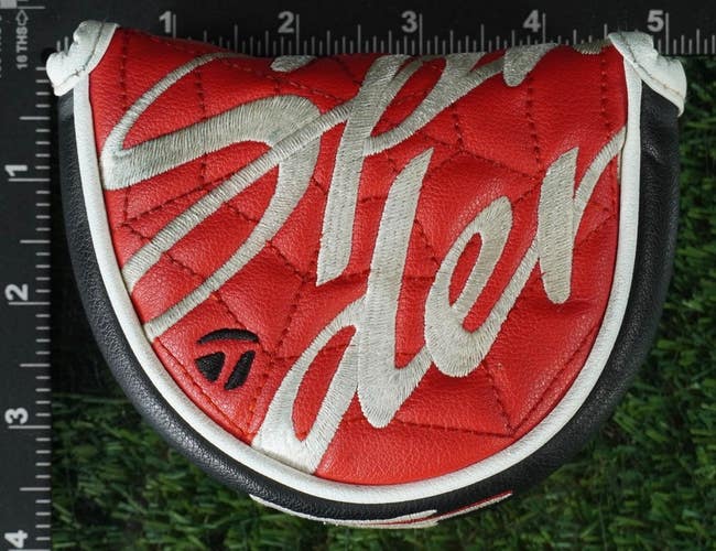 TAYLORMADE SPIDER GT MALLET PUTTER HEADCOVER MAGNETIC BLACK / RED / WHITE