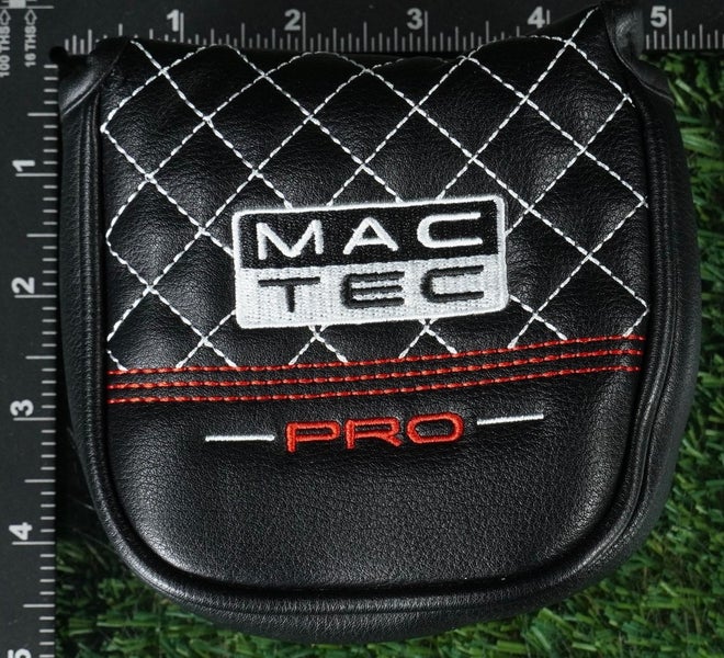 MACGREGOR MAC TEC PRO MALLET PUTTER HEADCOVER MAGNETIC BLACK / WHITE / RED