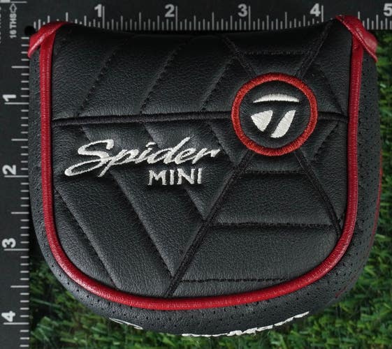 TAYLORMADE SPIDER MINI MALLET PUTTER HEADCOVER BLACK / RED / WHITE ~ LOOK!!