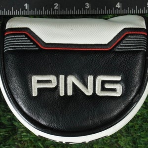 PING 2021 MALLET PUTTER HEADCOVER MAGNETIC BLACK / RED / WHITE ~ LOOK!!