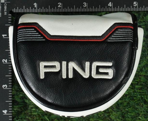 PING 2021 MALLET PUTTER HEADCOVER MAGNETIC BLACK / RED / WHITE ~ LOOK!!