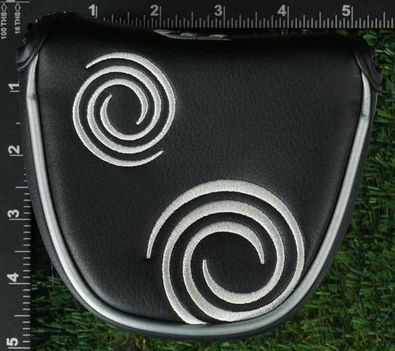 ODYSSEY MICROHINGE MALLET PUTTER HEADCOVER MAGNETIC BLACK / SILVER ~ LOOK!!