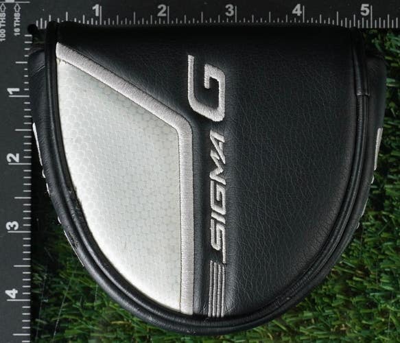 PING SIGMA G MALLET PUTTER HEADCOVER MAGNETIC BLACK / SILVER ~ LOOK!!