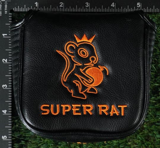 CALONG GOLF SUPER RAT MALLET PUTTER HEADCOVER BLACK / ORANGE ~ LOOK!!