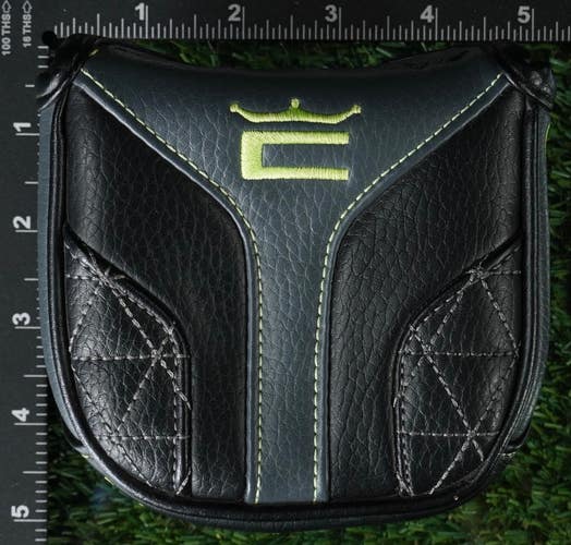 COBRA KING MALLET PUTTER HEADCOVER VINTAGE BLACK / GRAY / GREEN ~ LOOK!!