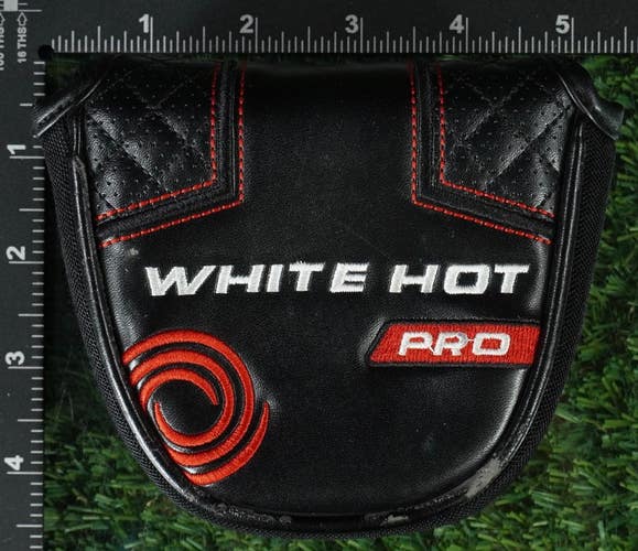 ODYSSEY WHITE HOT PRO MALLET PUTTER HEADCOVER MAGNETIC BLACK / RED / WHITE