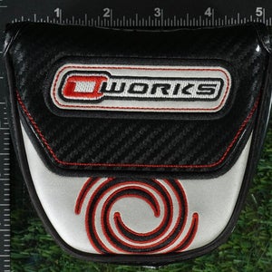 ODYSSEY O-WORKS MALLET PUTTER HEADCOVER MAGNETIC BLACK / GRAY / RED ~ LOOK!!