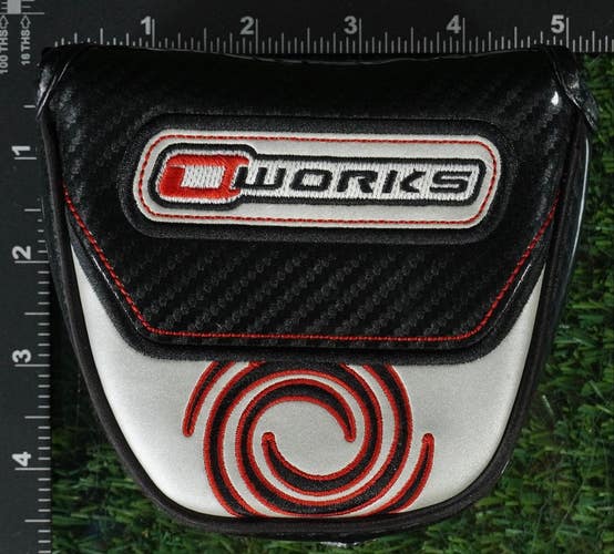 ODYSSEY O-WORKS MALLET PUTTER HEADCOVER MAGNETIC BLACK / GRAY / RED ~ LOOK!!