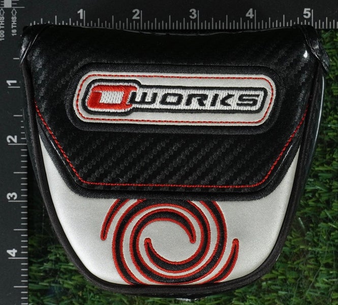 ODYSSEY O-WORKS MALLET PUTTER HEADCOVER MAGNETIC BLACK / GRAY / RED ~ LOOK!!