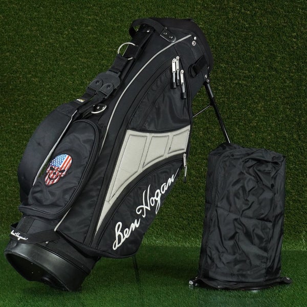 BEN HOGAN STAND BAG 6 WAY GOLF BAG, BLACK / SILVER ~ NICE!!