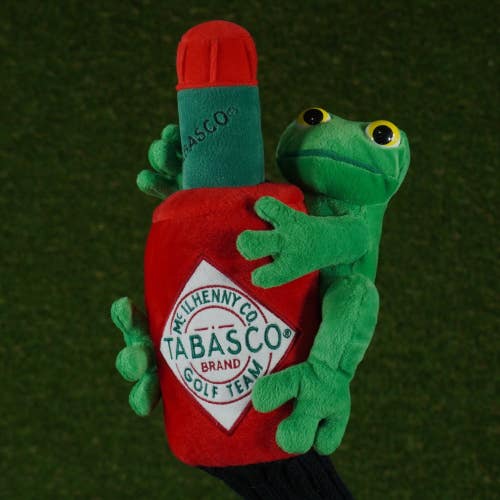 TASBASCO FROG DRIVER HEADCOVER GOLF TEAM MCILHENNY CO HOT SAUCE RED / GREEN