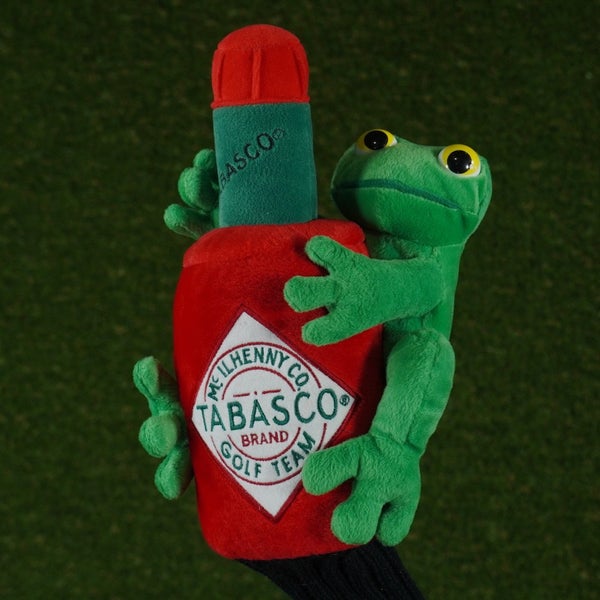 TASBASCO FROG DRIVER HEADCOVER GOLF TEAM MCILHENNY CO HOT SAUCE RED / GREEN