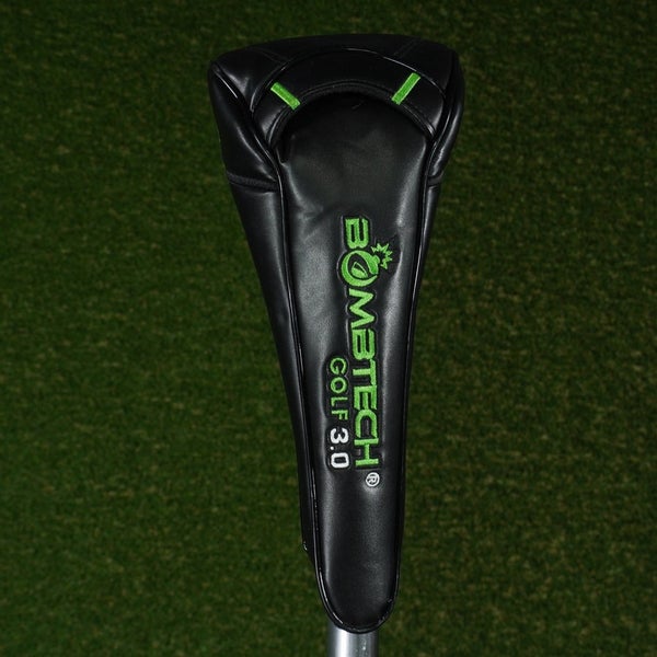 BOMBTECH GOLF 3.0 DRIVER HEADCOVER ZIPPERED BLACK / GREEN ~ LOOK!!