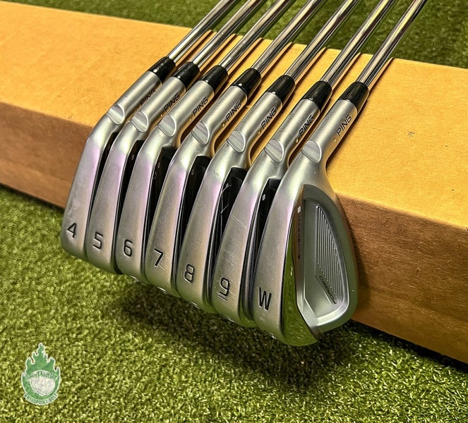 Used RH Ping Gold Dot Blueprint S Forged Irons 4-PW 120g Stiff Steel Golf Set