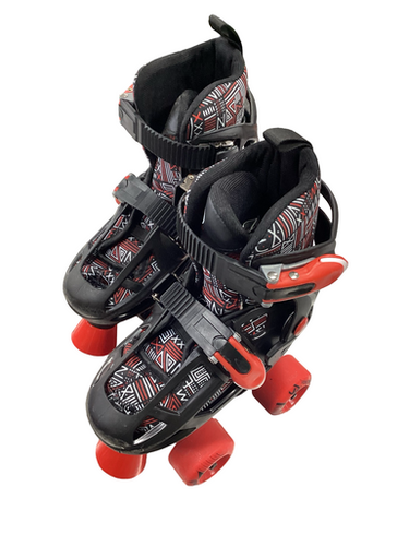 Used RollerDerby ADJUSTABLE Junior Roller Quad Skates Black Adjustable 11613-S000172694