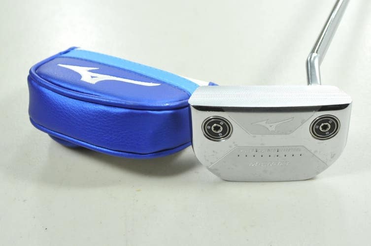 Mizuno M.Craft V White Satin 35" Putter Right Steel with Head Cover # 206722