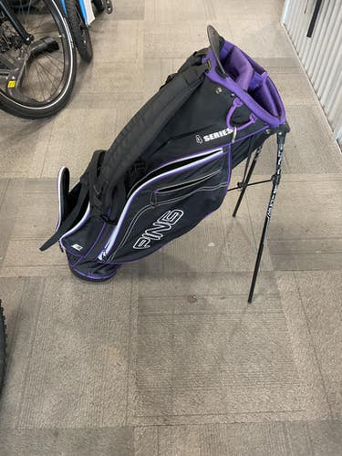 Used Ping 4 SERIES Mens Stand Bag Black And Purple 11614-S000226209