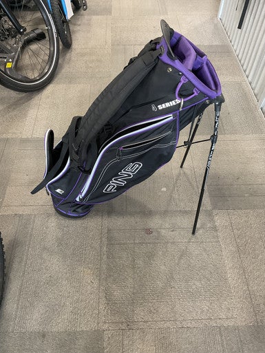 Used Ping 4 SERIES Mens Stand Bag Black And Purple 11614-S000226209