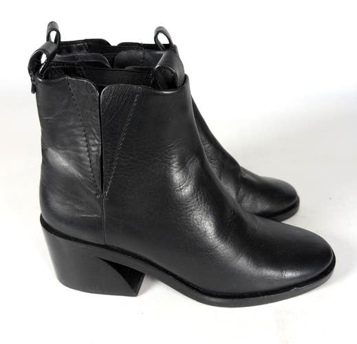 MERCEDES CASTILLO Xandra Chelsea Leather Bootie Black Leather Women's Size: 5