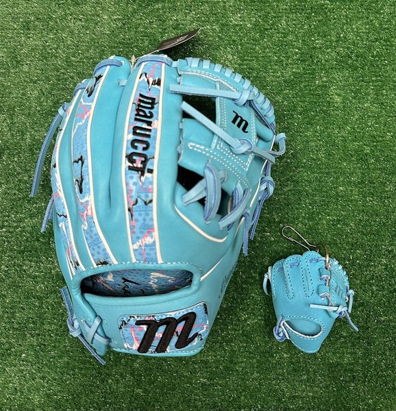 Marucci Nightshift Blue Lizard  11.5" Infield Baseball Glove w/ Mini Keychain