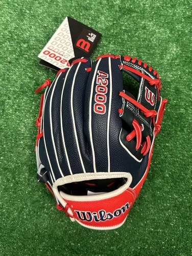 Wilson A2000 11.5" July GOTM 1786 Infield Baseball Glove - Red White Navy Blue