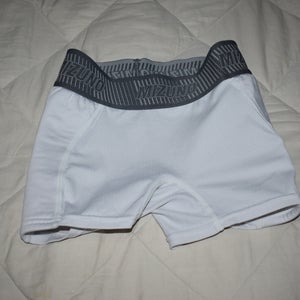 Mizuno Performance Compression Softball Sliding Shorts, White, Youth Large