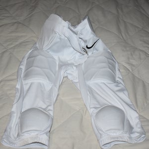 Nike Dri-Fit Integrated Compression Football Pants, White, Small