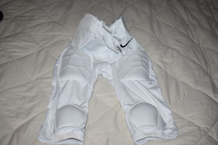 Nike Dri-Fit Integrated Compression Football Pants, White, Small