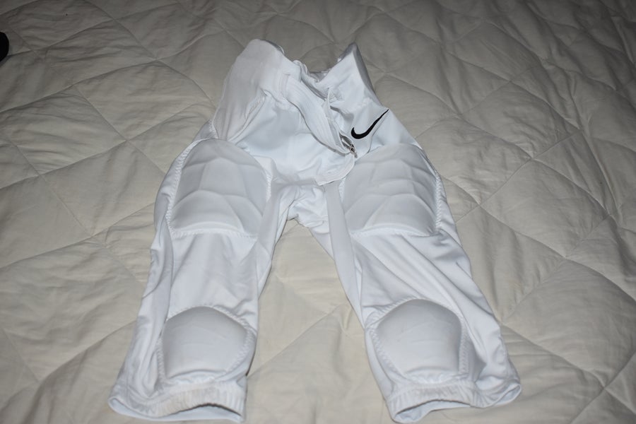 Nike Dri-Fit Integrated Compression Football Pants, White, Small
