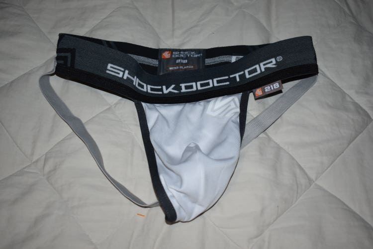 Shock Doctor 218 Jock, White, Men's XL