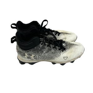 Used Under Armour SPOTLIGHT FRANCHISE Adult FB Cleats Black And White Senior 12 11692-S000144398