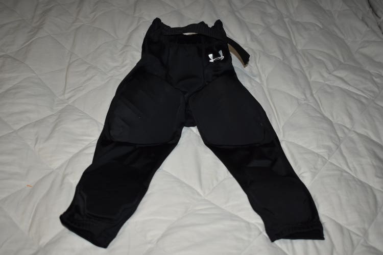 Under Armour Integrated Compression Football Pants, Black, Youth Small