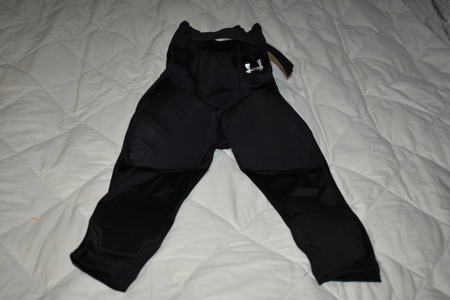 Under Armour Integrated Compression Football Pants, Black, Youth Small