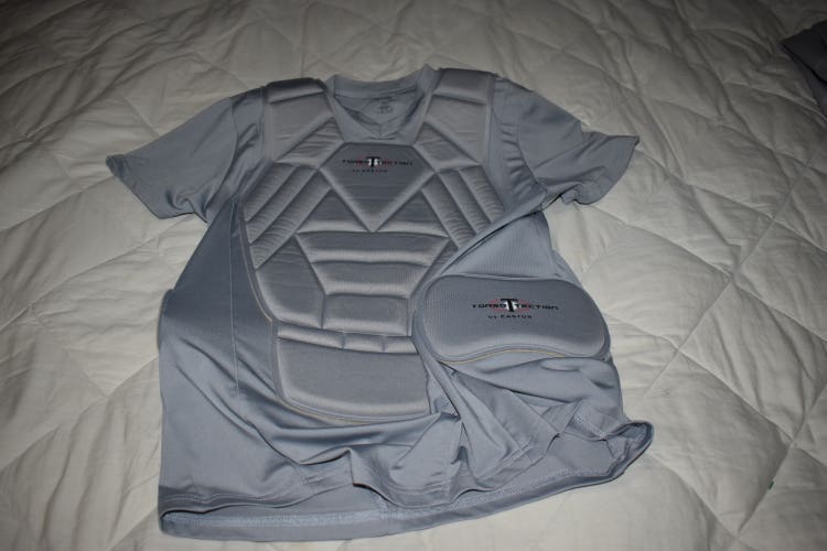Easton Skinz Torso-Tection Protective Compression Shirt, Gray, Youth XL