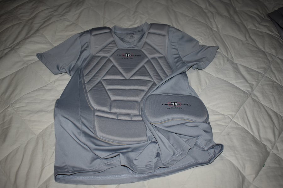 Easton Skinz Torso-Tection Protective Compression Shirt, Gray, Youth XL