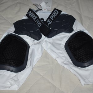 NEW - Nike Pro HyperStrong Dri-Fit 5 Pad Compression Girdle, White, Adult XL