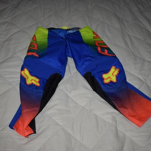 FOX 180 Motocross Race Pants, Multi Colored, Youth Size 5 - Top Condition!