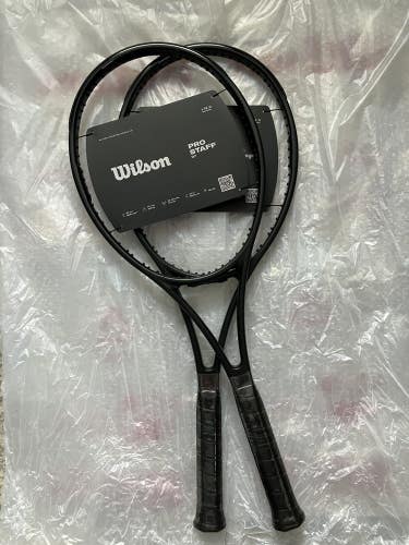 Matched Pair: Wilson Pro Staff 97 v14 - Noir (All-Black Edition) - 4 3/8