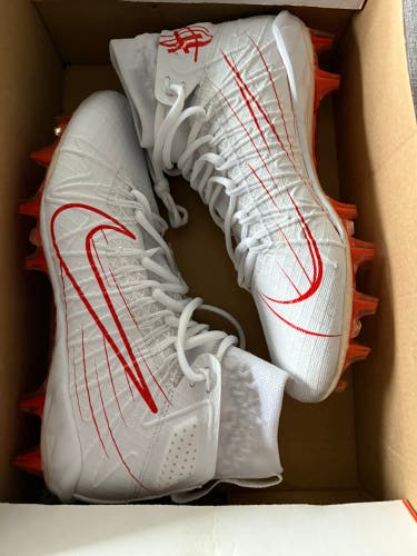 White Unisex Size M 8.0 (W 9.0) Nike Alpha Huarache 7 Elite High Top (New)